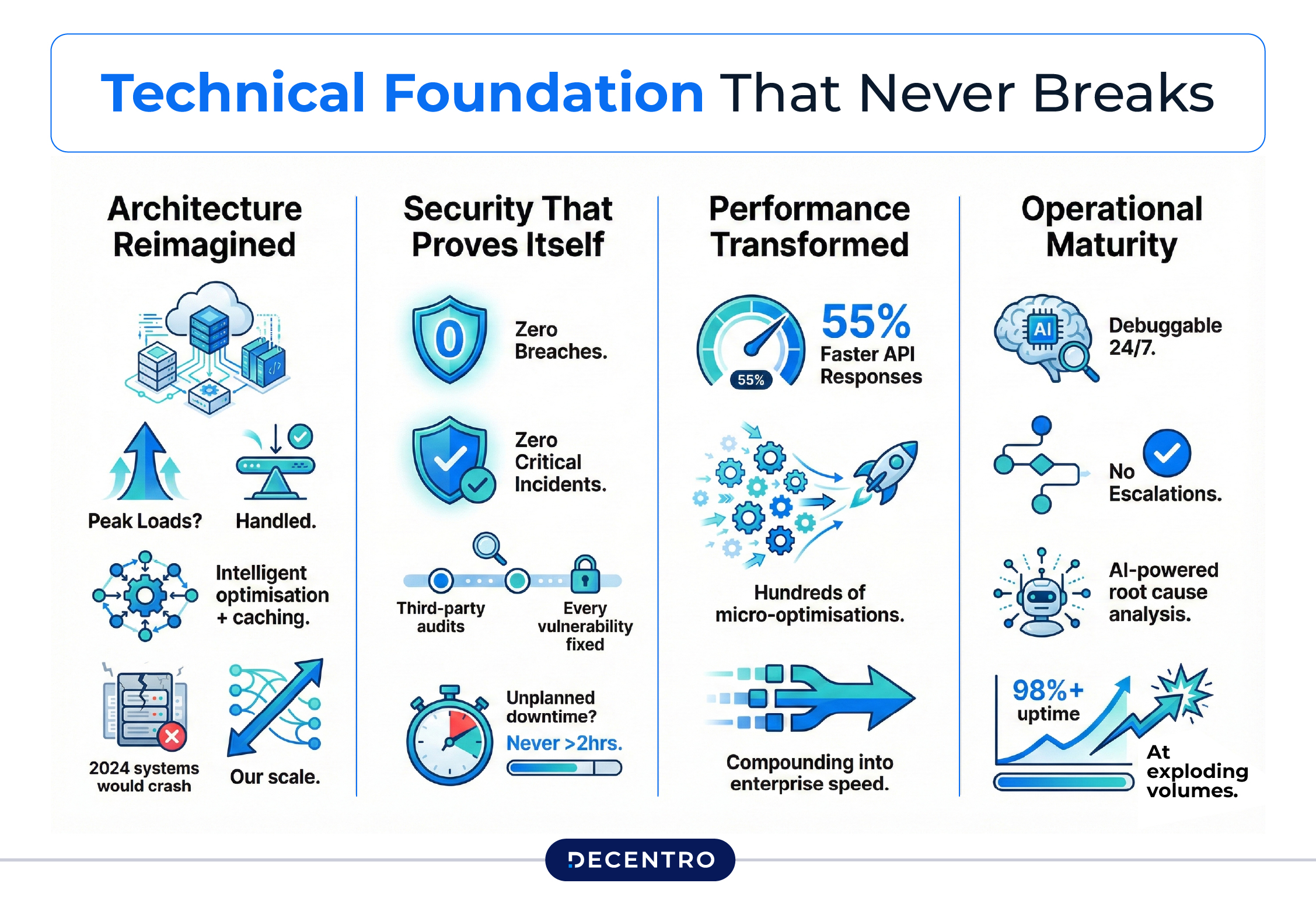 Technical Report of Decentro infrastructure in 2025