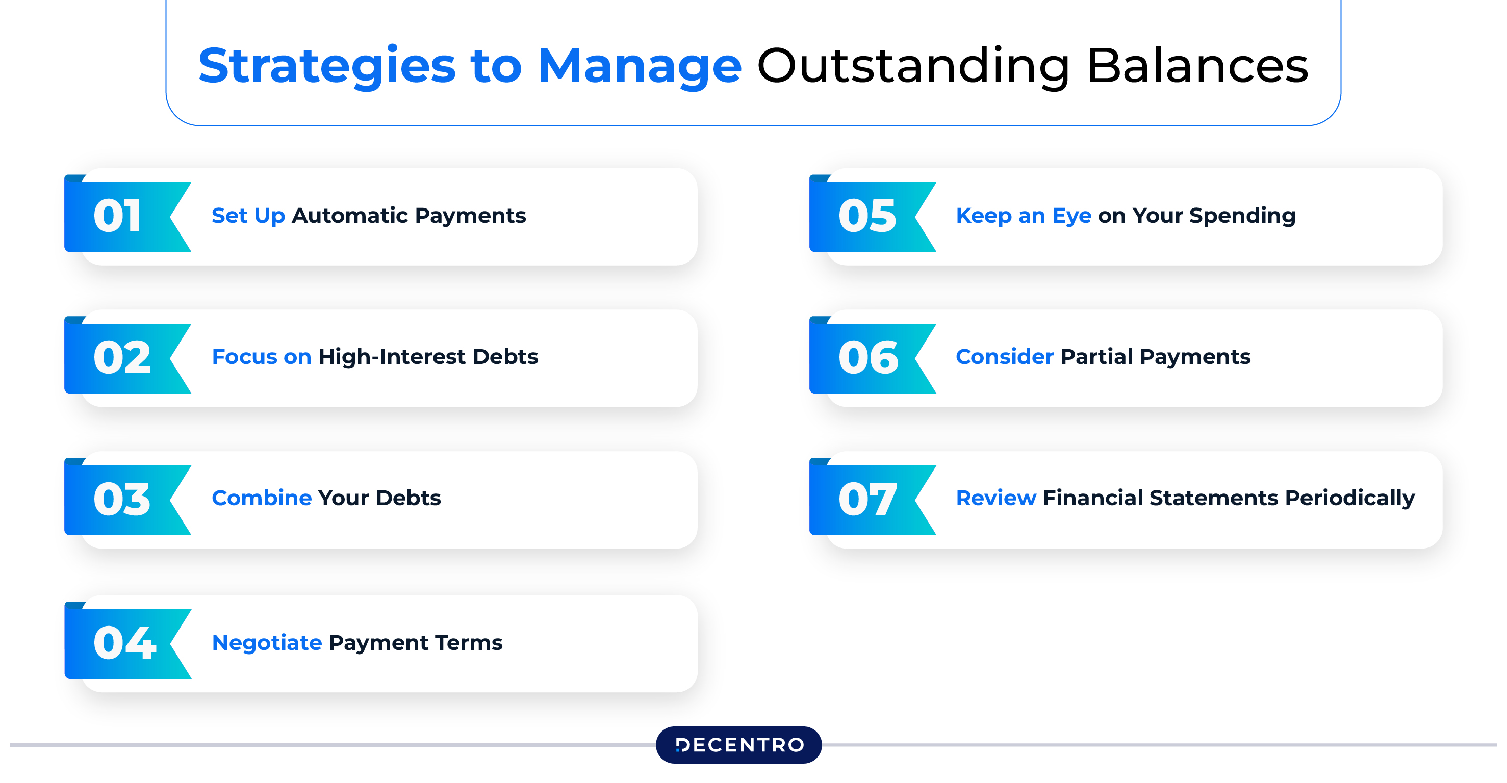 Strategies to Manage Outstanding Balances