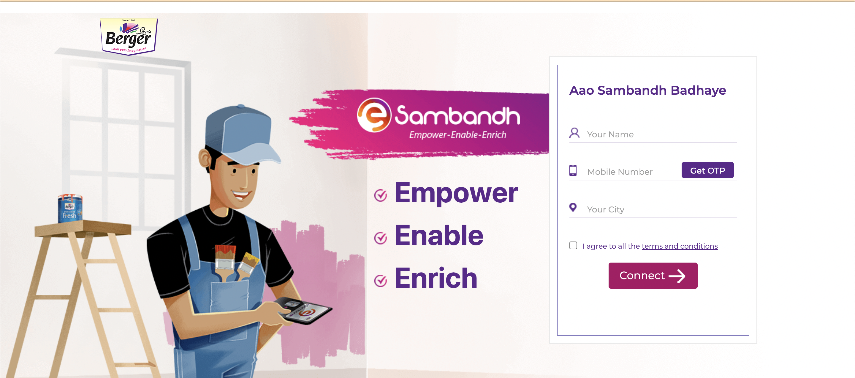 Homepage screen grab of Esambandh 