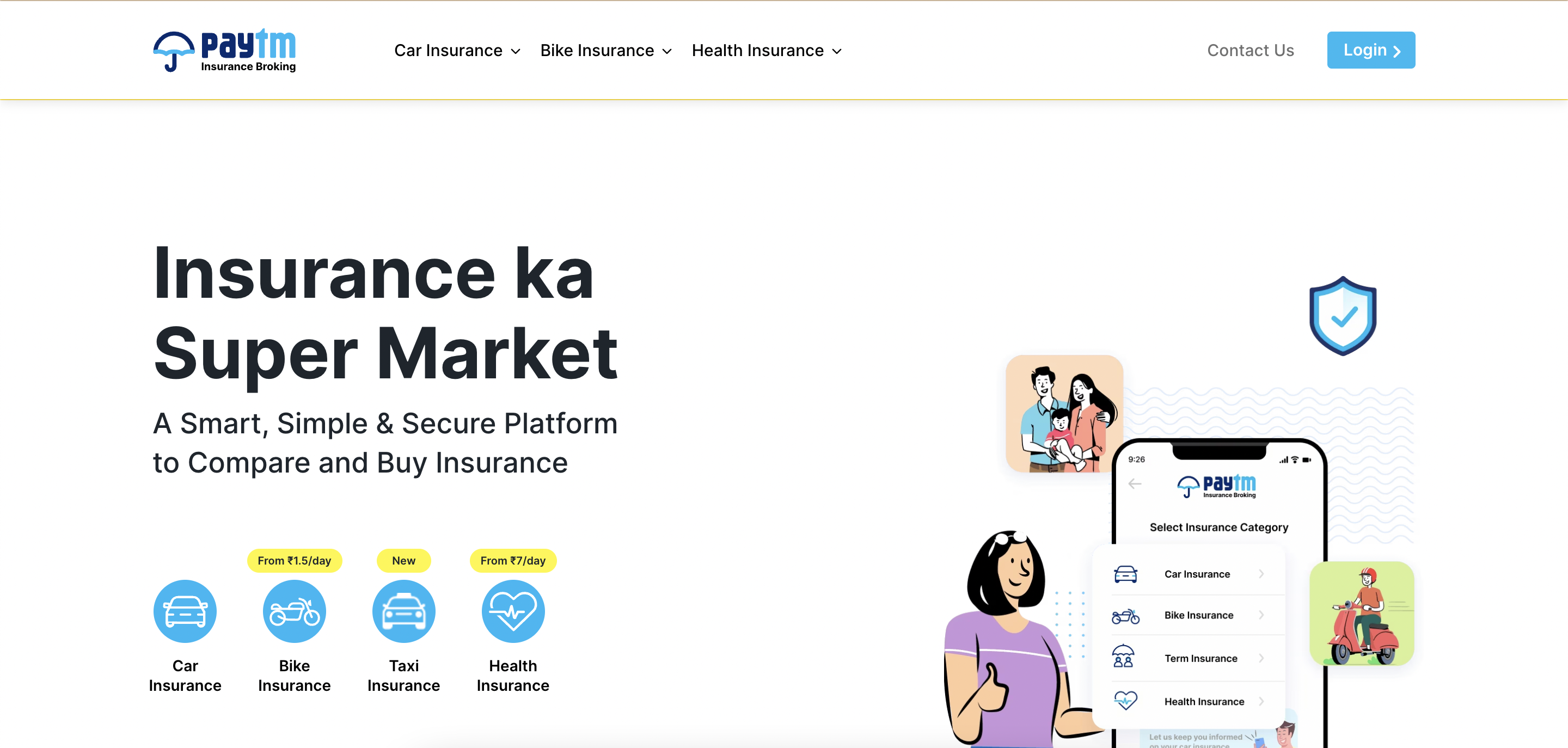 Paytm Insurance Website
