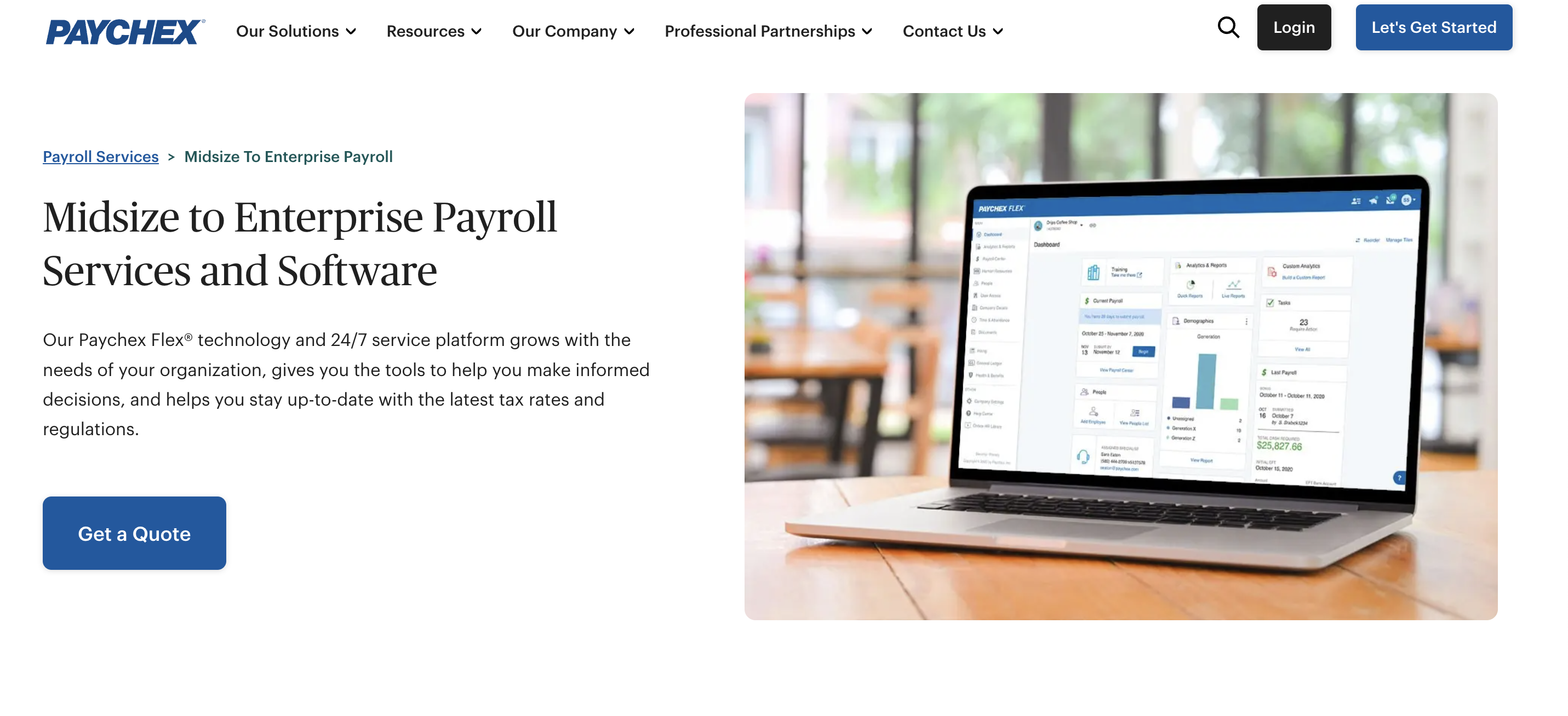 Paychex website