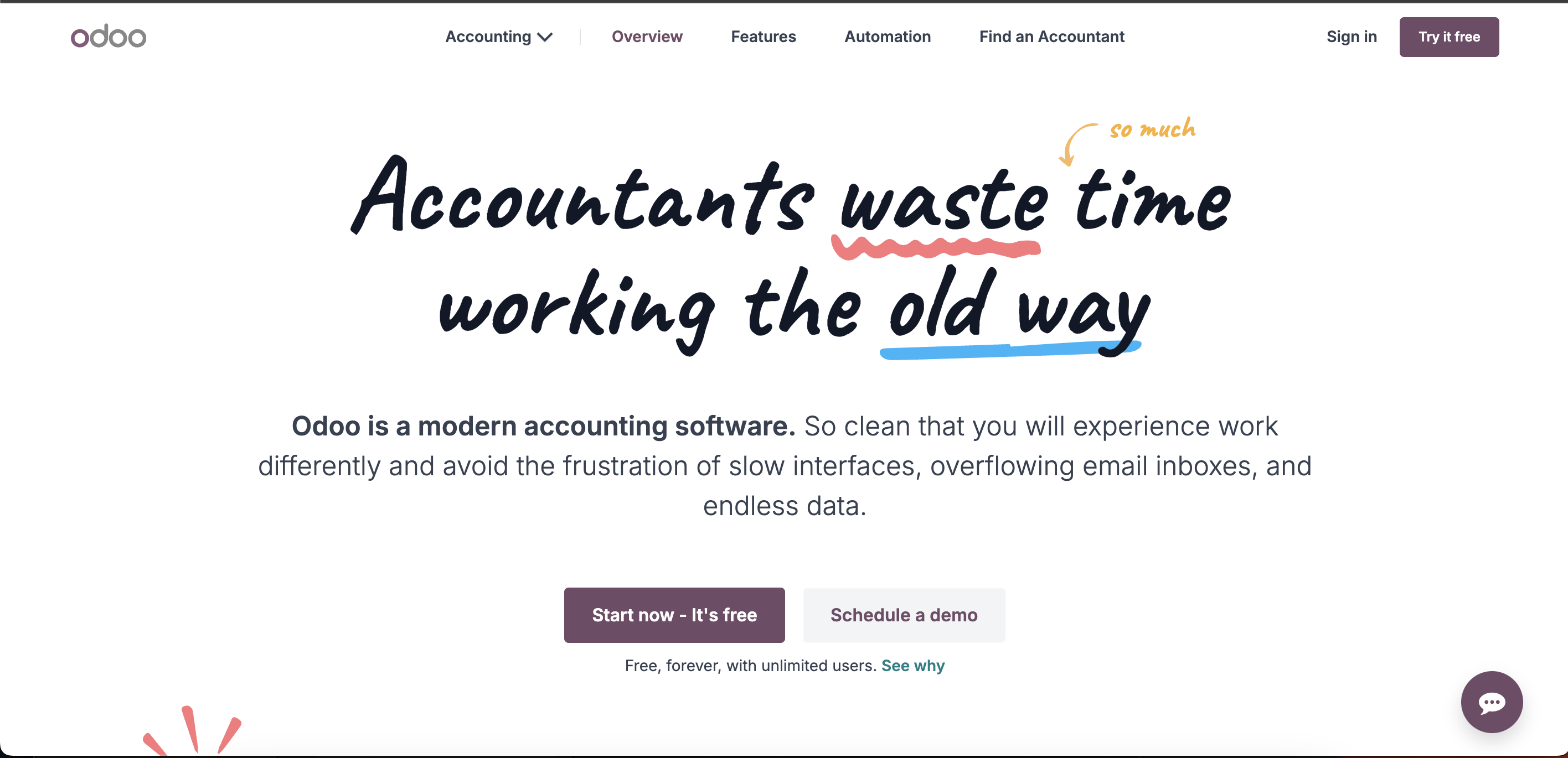 Odoo Accounting website 