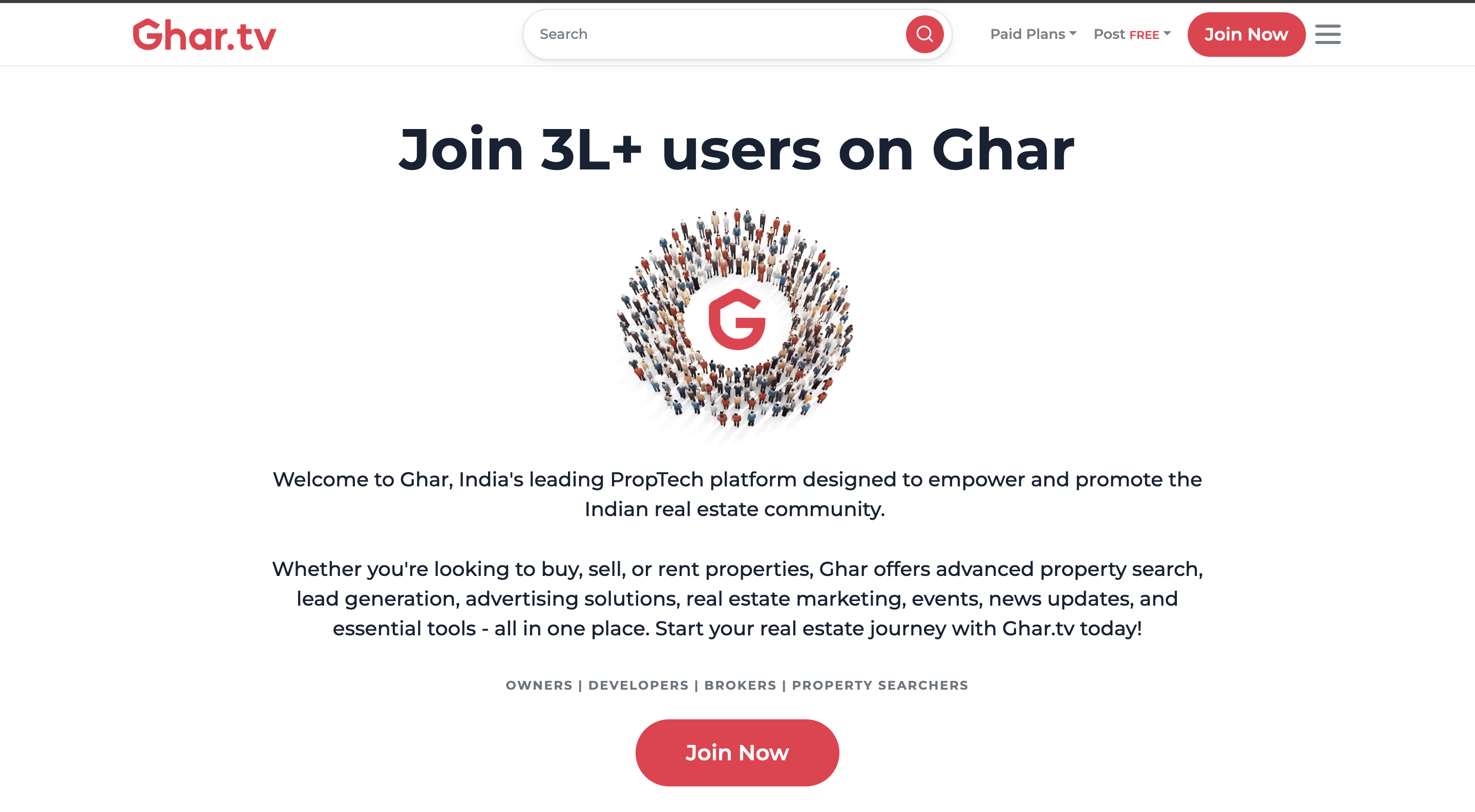 Ghar.tv website