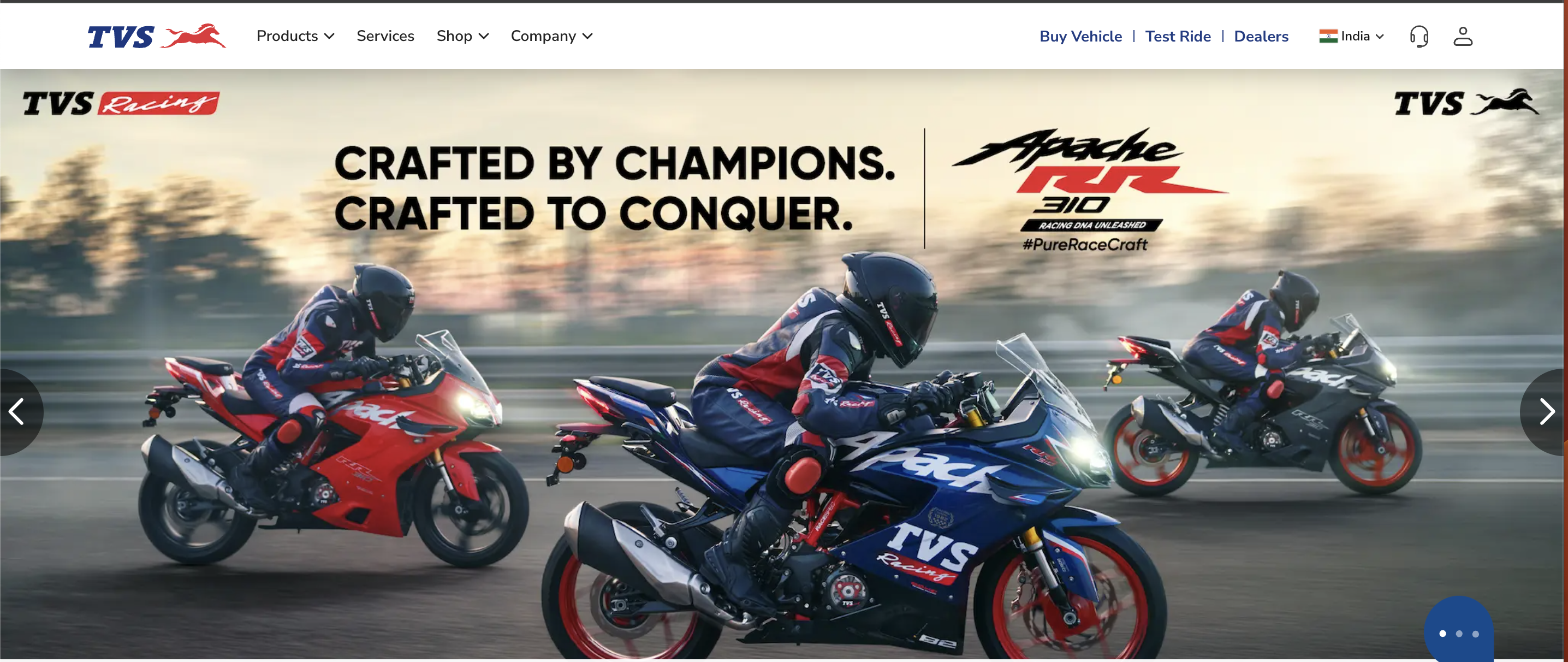 TVS Motor Company (Trusted Auto Giant) website