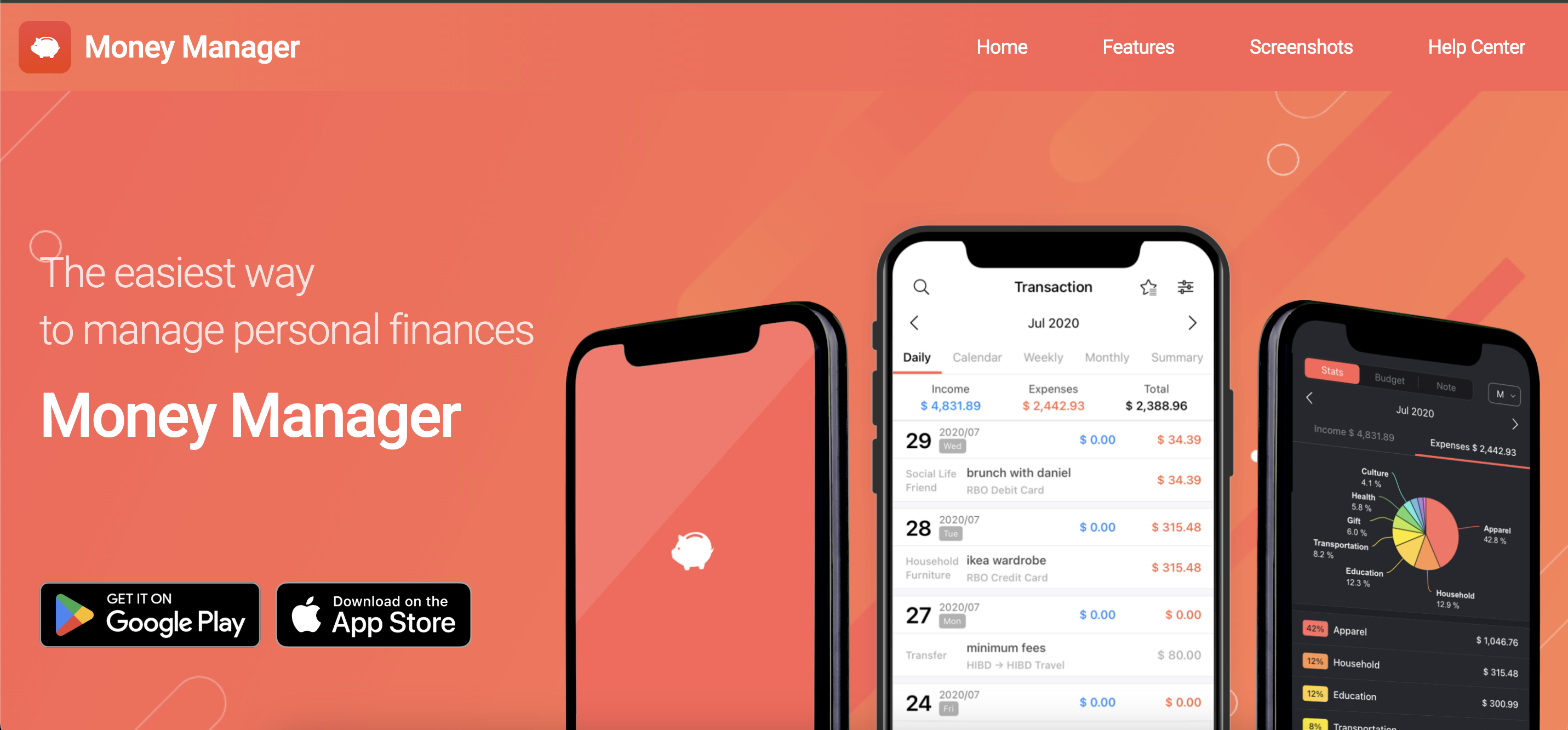 Money Manager (Realbyte) website