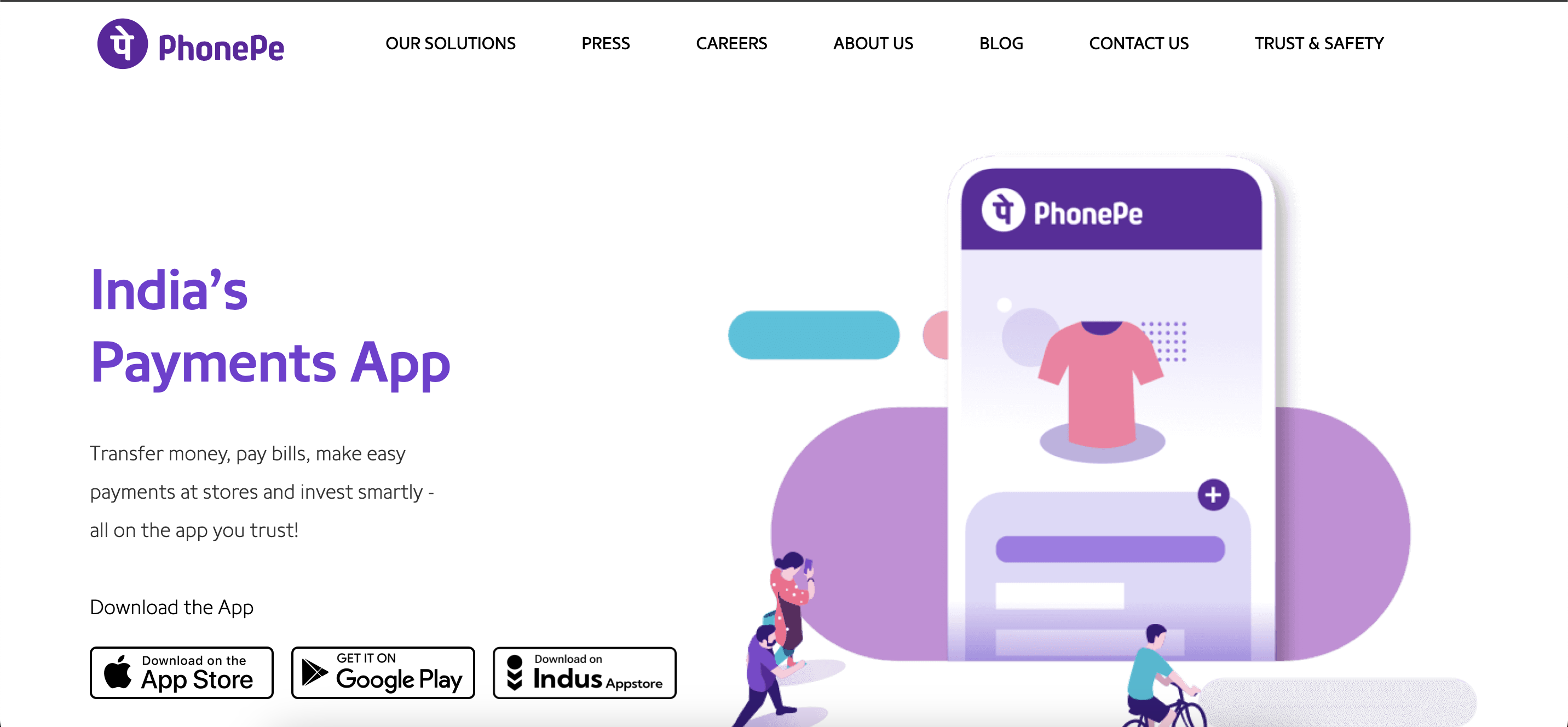 PhonePe website