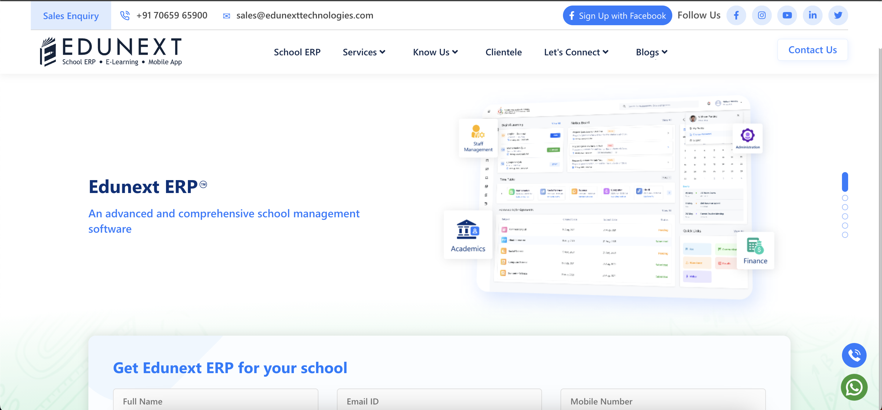 Edunext Technologies website