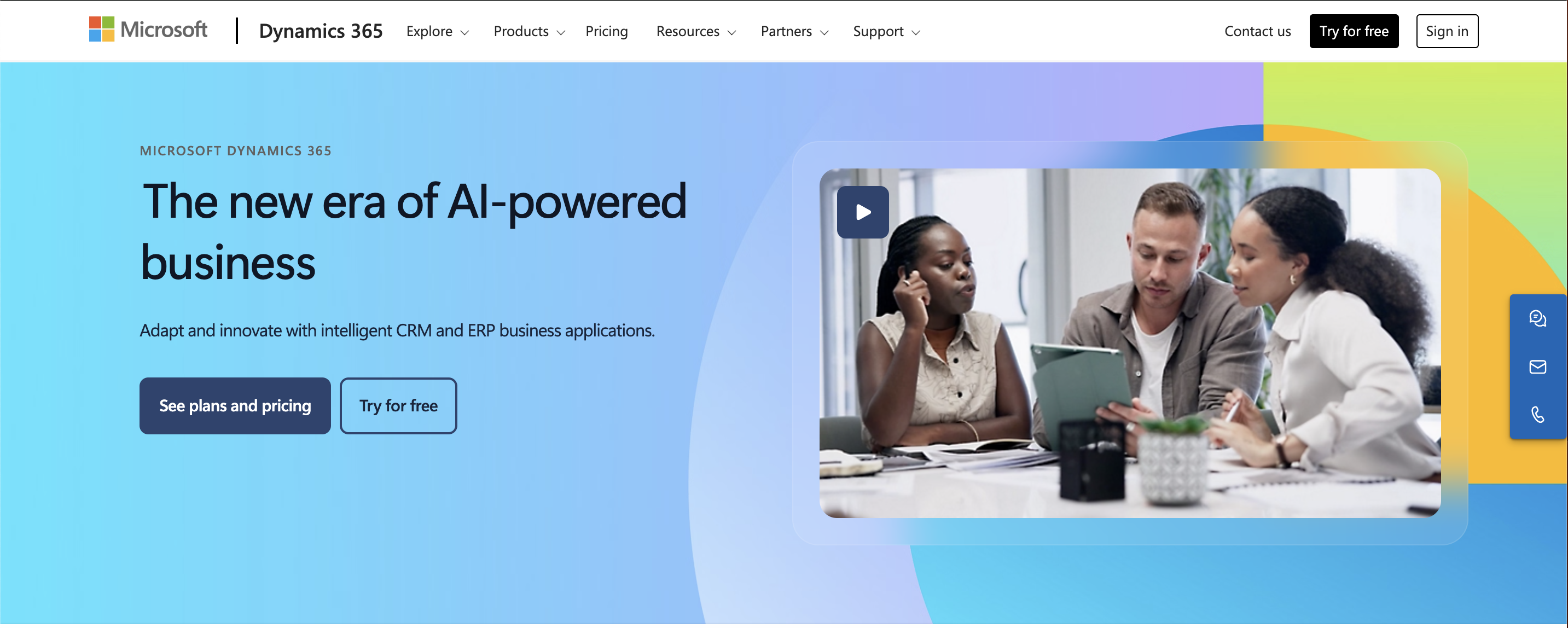 Microsoft Dynamics 365 for Education website