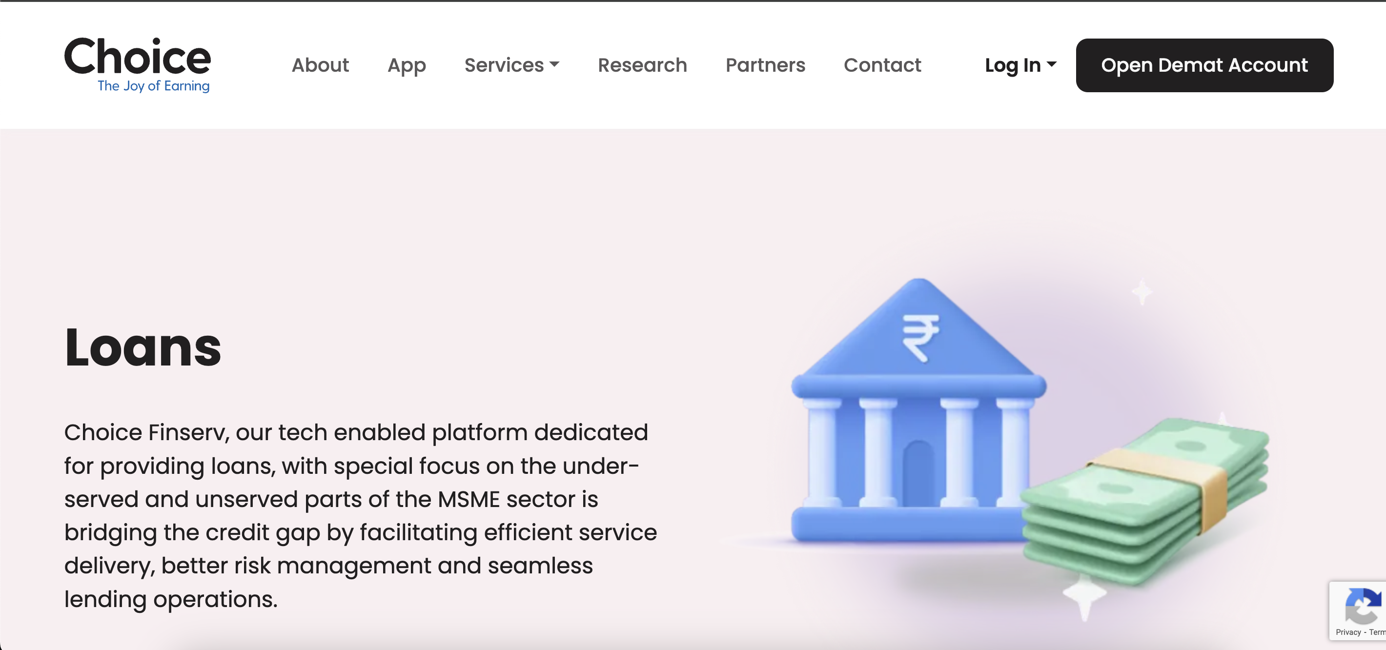 Choice Finserv website
