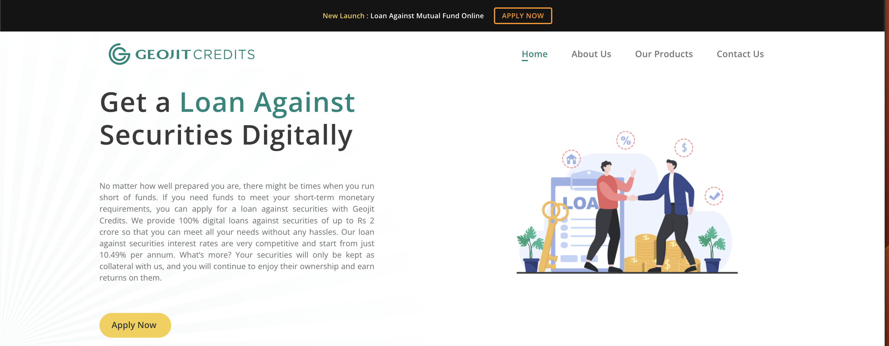 Geojit Credits website
