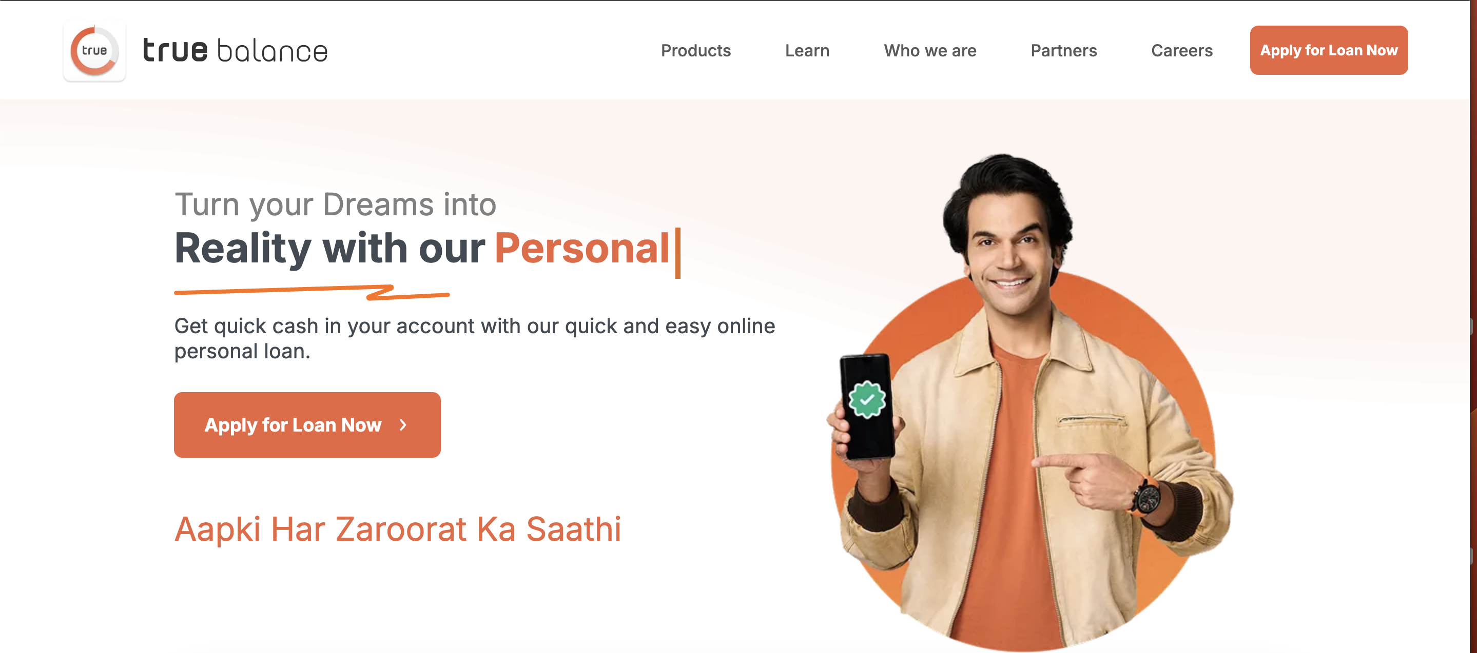 TrueBalance website