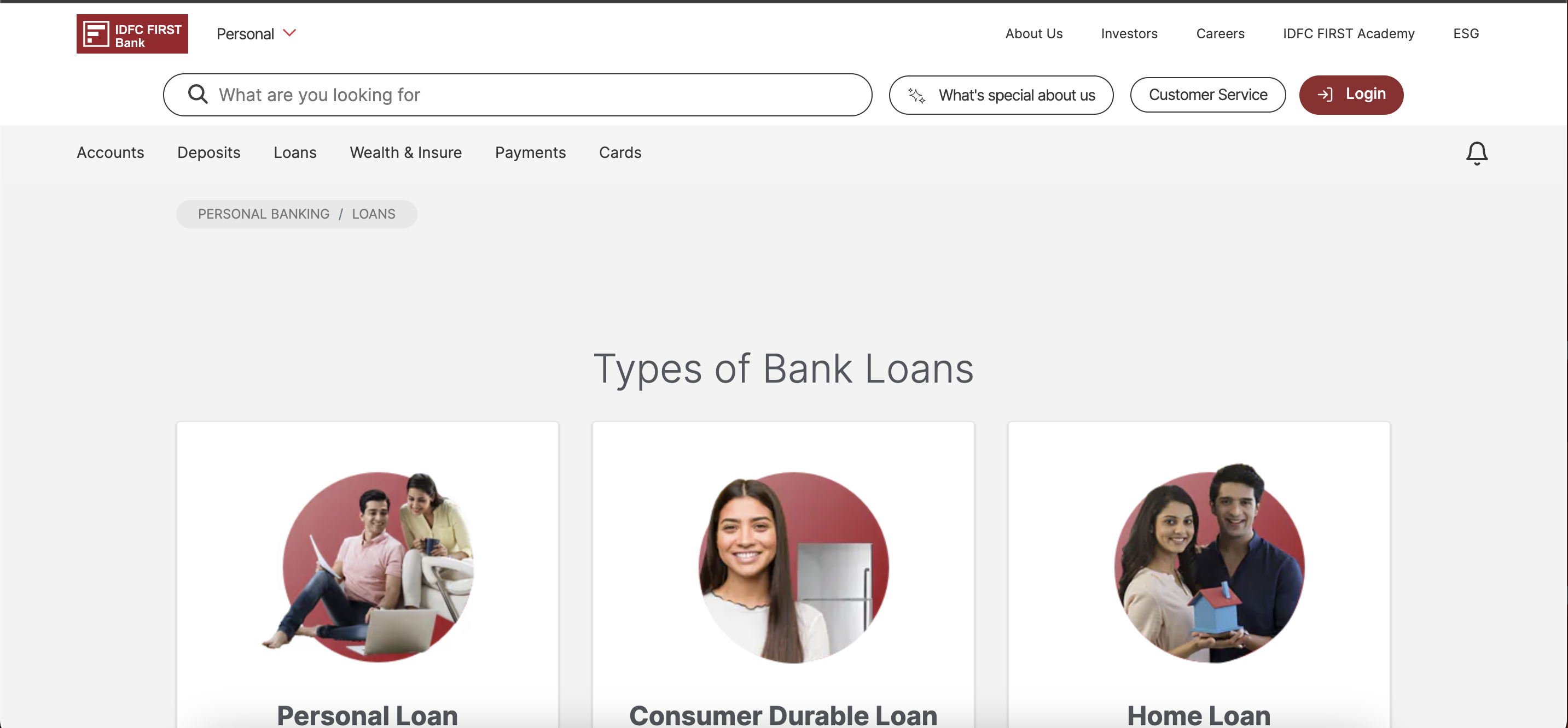 Capital First (now IDFC First Bank) website