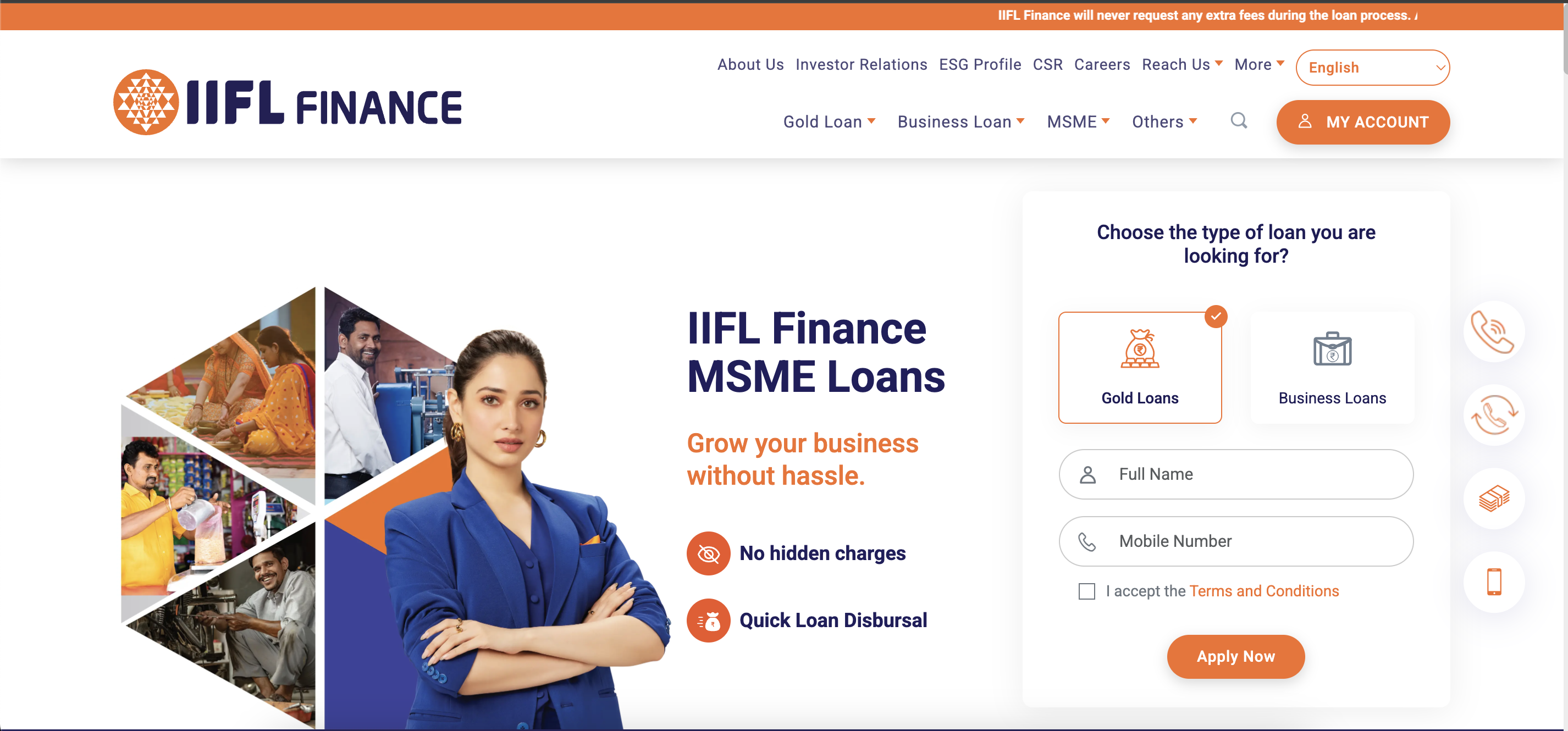 IIFL Finance website