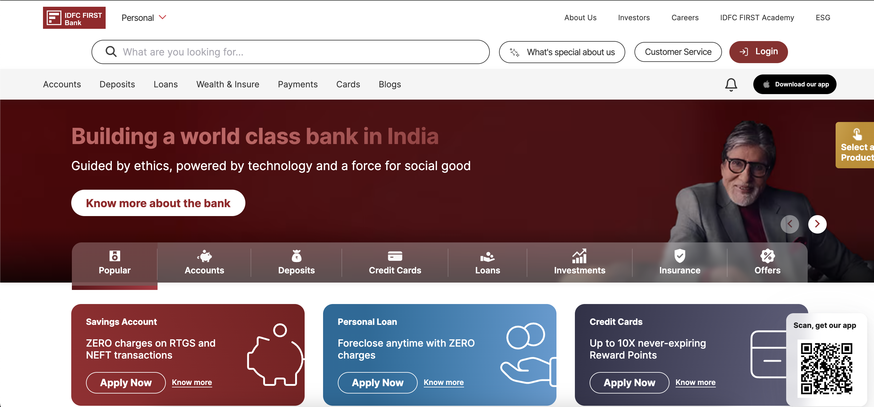 Capital First / IDFC FIRST Bank website
