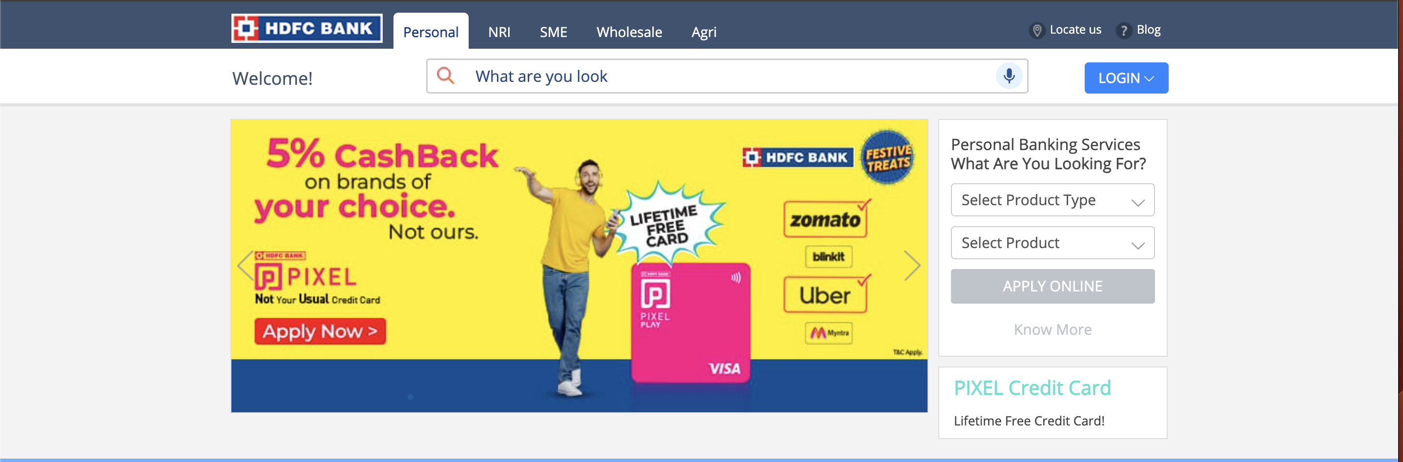 HDFC Bank website