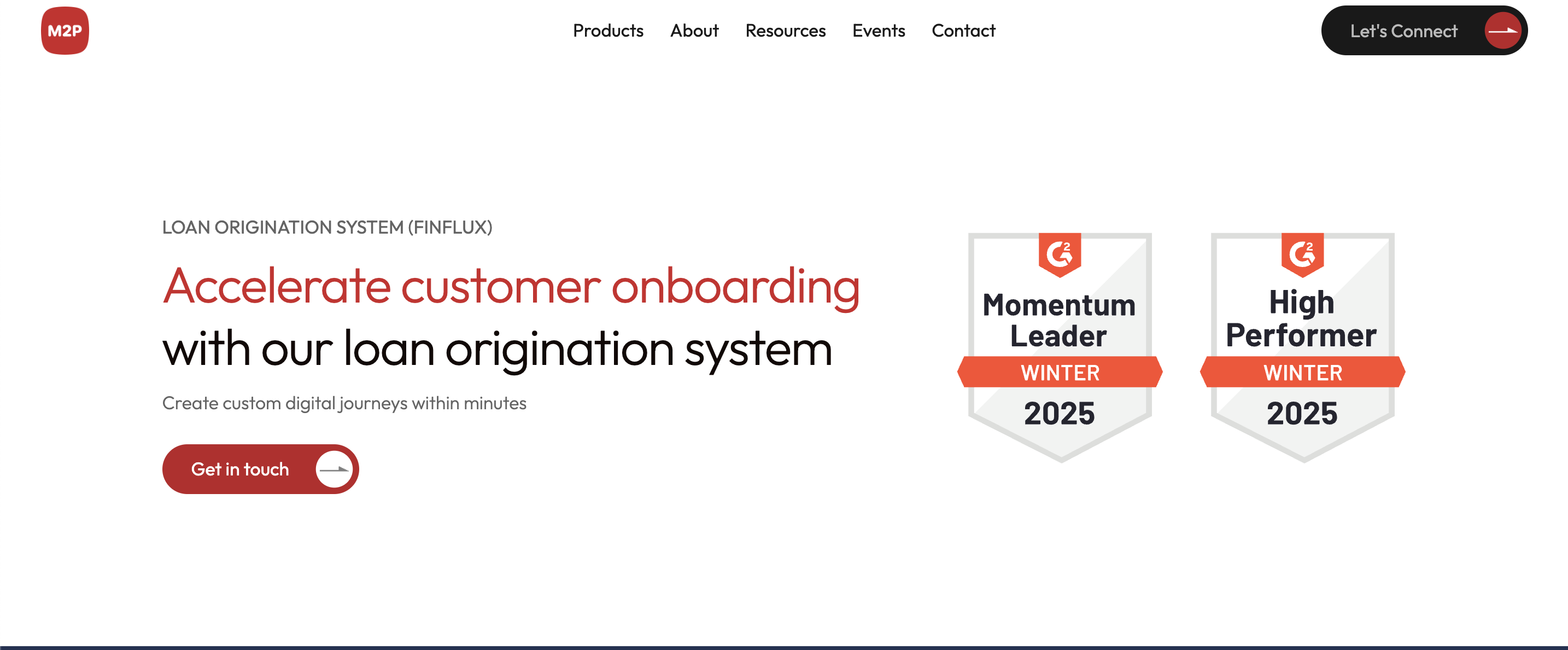 Finflux by M2P website