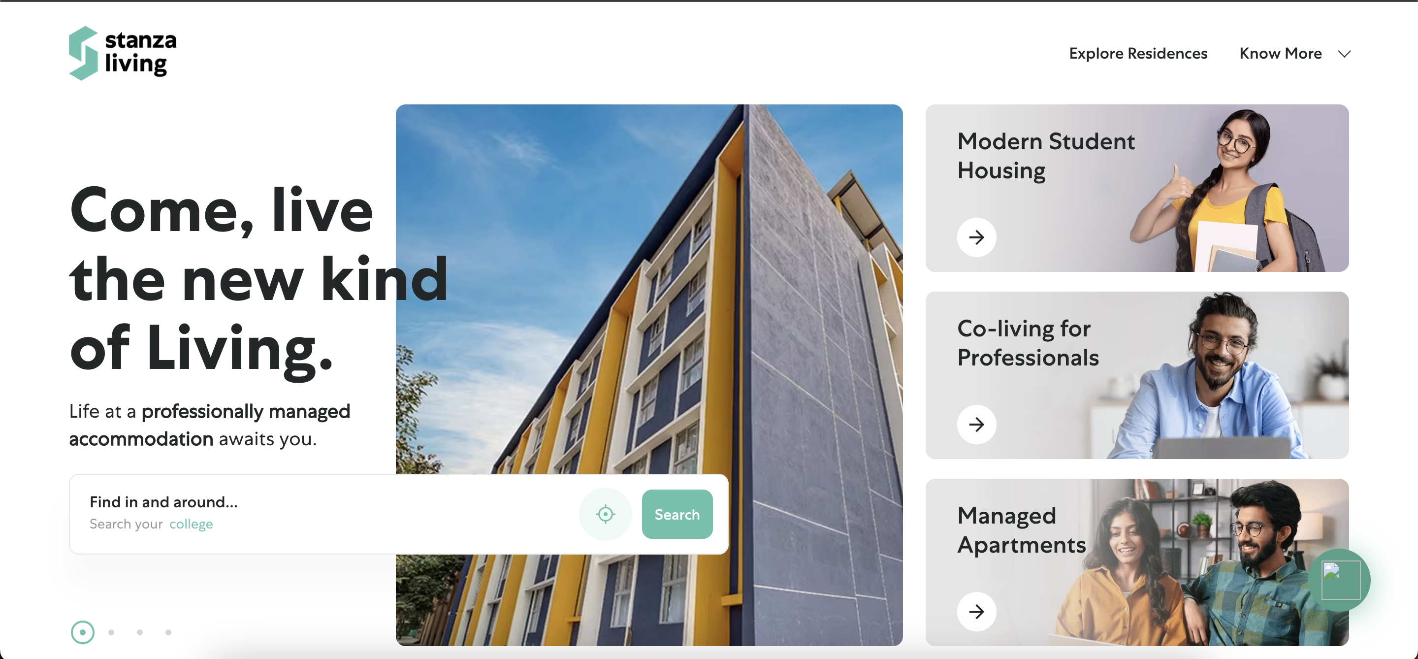 Stanza Living website