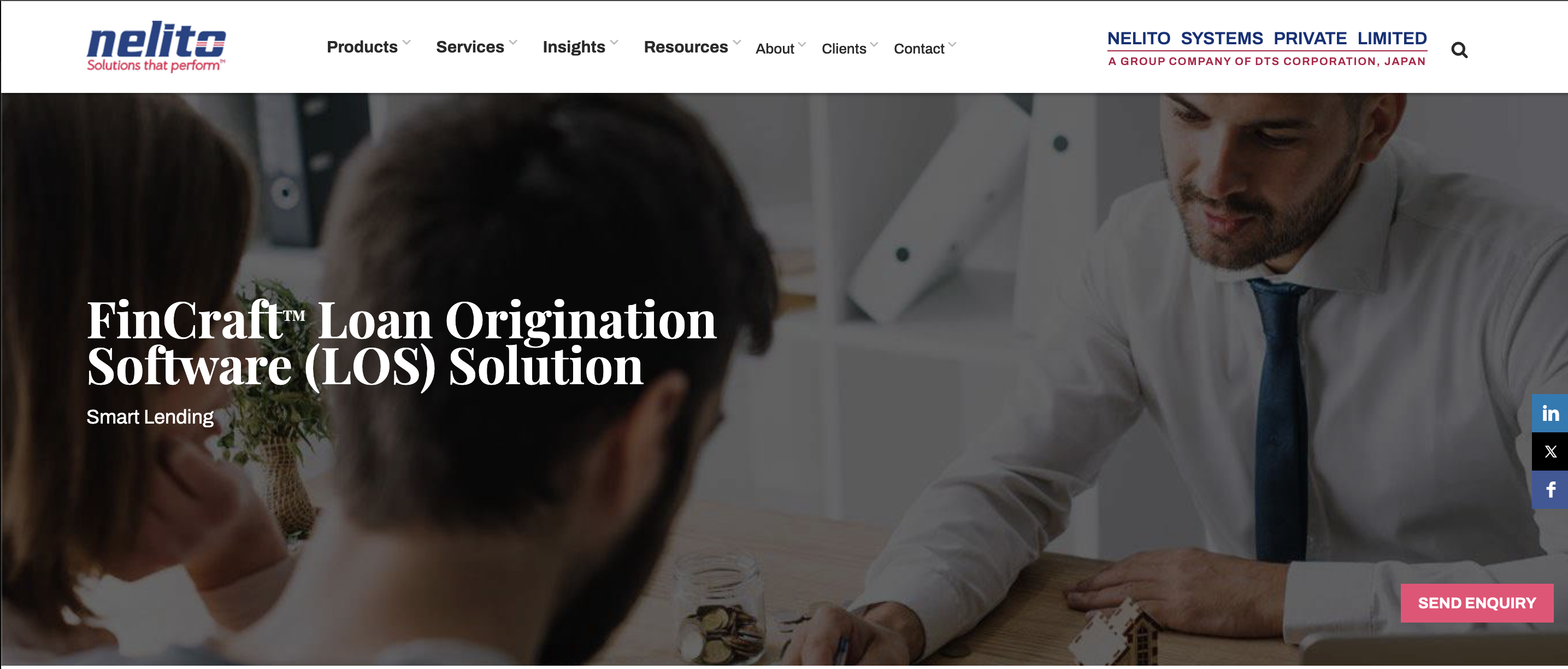 Nelito Loan Origination Solutions website