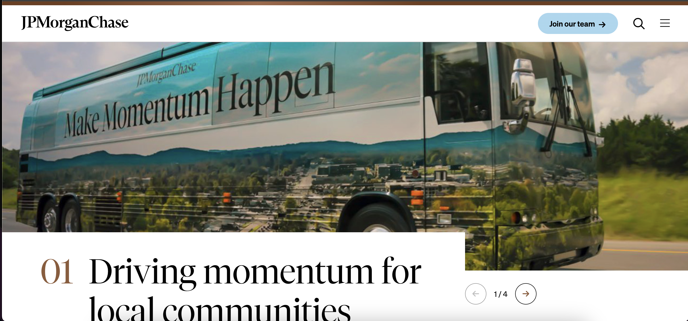 JP Morgan Chase website