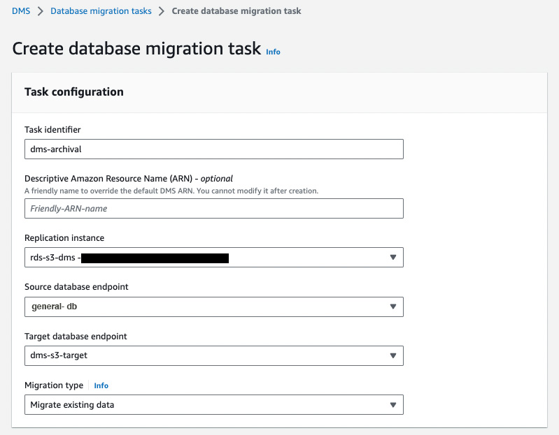 Creating database migration task 2